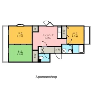 カサベルデ壱番館【1階】の間取り