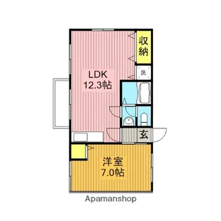ファミーユ神明【202号室】の間取り