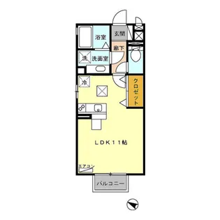 ルミエール西高尾 A【1階】の間取り