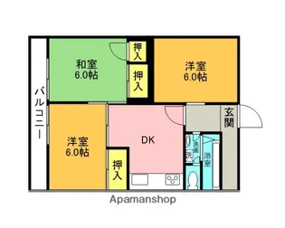 ソリストハイツ【2階】の間取り
