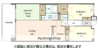 北本駅前ダイヤモンドマンション【302号室】の間取り