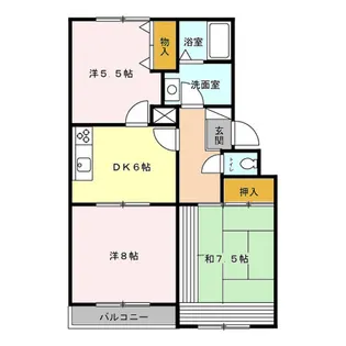 グリーンパークマルオカ【3階】の間取り