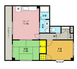 まいやしき【2-B号室】の間取り