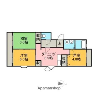 カサベルデ弐番館【1階】の間取り