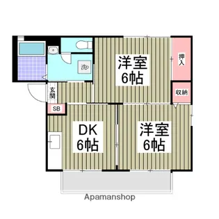 グランドヒルズA棟【102号室】の間取り