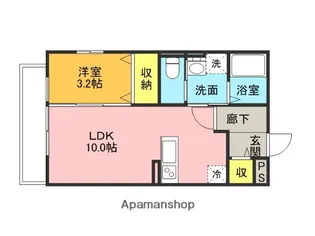 ベルヴィルエム【3階】の間取り