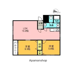 ピュアライフ沼南【1階】の間取り