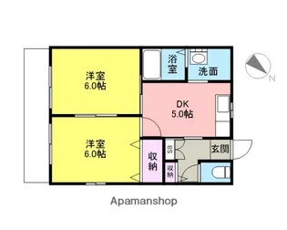 ハイツ清水J【1階】の間取り