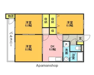 グリーンパレス桶川【105号室】の間取り