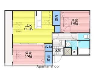 ルネスKM Ⅰ・Ⅱ・Ⅲ【Ⅱ-301号室】の間取り