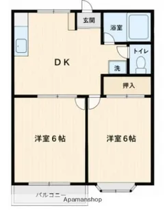 シャトルⅠ【B棟206号室】の間取り