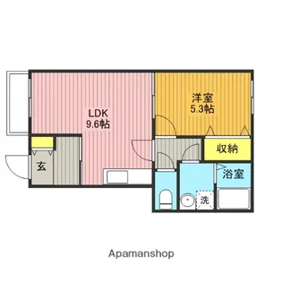 プリムヴェール【101号室】の間取り