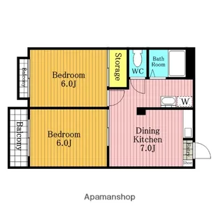カーサ鈴木Ⅱ【3階】の間取り