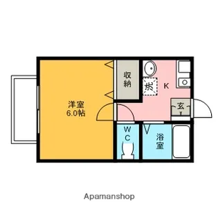 エルサージュ北上尾【203号室】の間取り