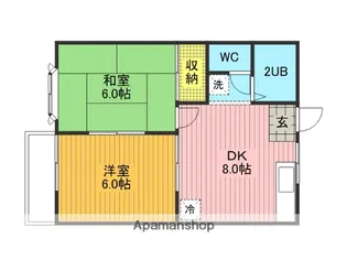メゾン日の出Ⅱ【105号室】の間取り