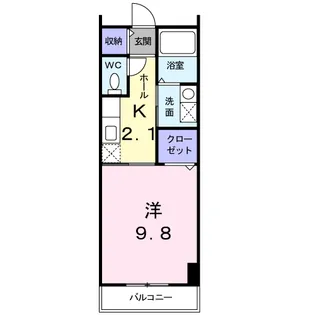 キューズ・リヴィエール【4階】の間取り