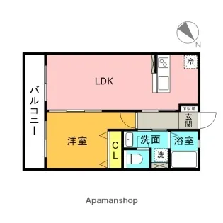 ファミール桶川【103号室】の間取り