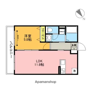 ファミール桶川【1階】の間取り