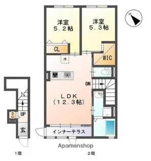 サンブルーム【2階】の間取り