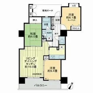 ライオンズタワー上尾【20階】の間取り