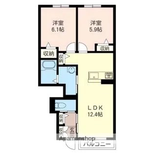 プルメリア【103号室】の間取り