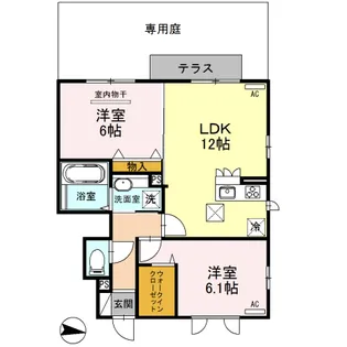 司 A【1階】の間取り