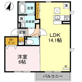 メゾンステラ【1階】の間取り