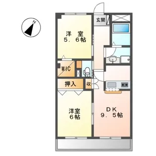 フォンテアベニュー【4階】の間取り