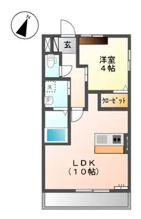 ブローブラン【1階】の間取り