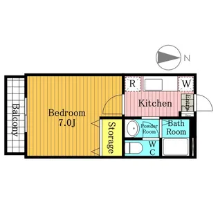 ウェルヴィラ宮原【202号室号室】の間取り