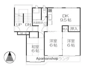 大宮別所住宅1号棟(別所団地1号棟)【305号室】の間取り
