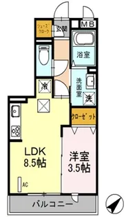 メテオール【3階】の間取り