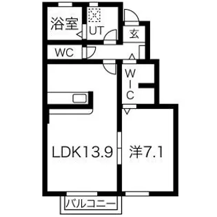 メゾン・ド・ルヴァン【1階】の間取り