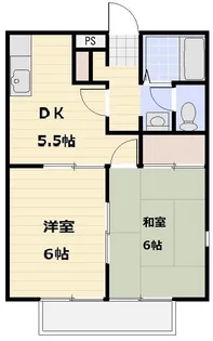 グリーンハイム1号館【202号室号室】の間取り