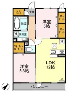 ルシエール上尾原市【2階】の間取り