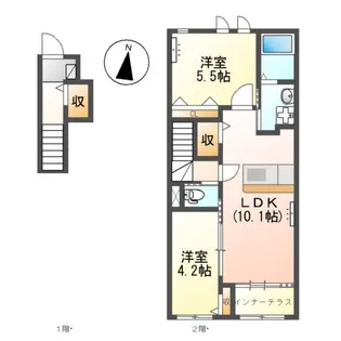 スタイリッシュ【2階】の間取り