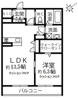 ラディーチェB【3階】の間取り