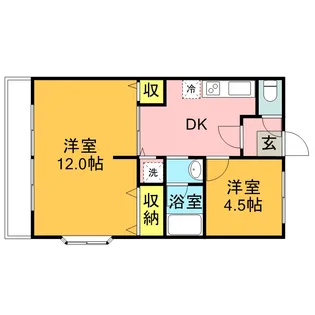 ミツイハイツNO2【201号室】の間取り