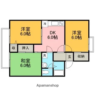 ファミール西高尾【1階】の間取り