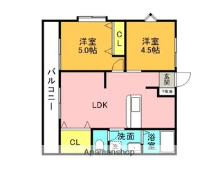 ハッピーライフ松原【2階】の間取り