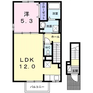 シャン プレーヌ【2階】の間取り