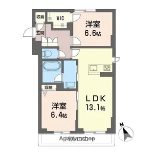ヴィラ サンコウ【1階】の間取り