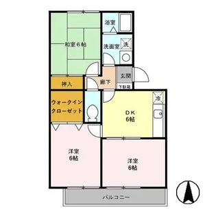 ベルディ大宮【3階】の間取り