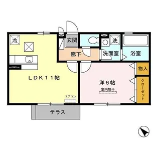 エクレール平塚【1階】の間取り