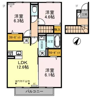 アウレスト【203号室】の間取り