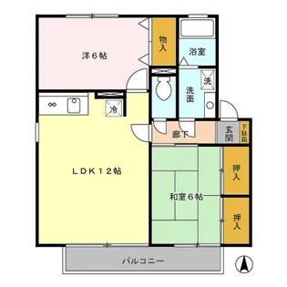ハイツサンバレー【1階】の間取り