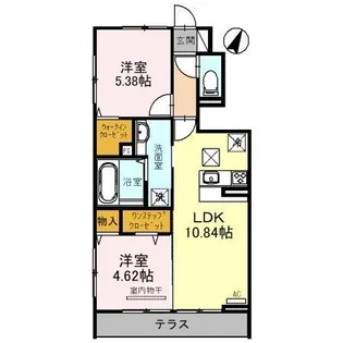 キャトルセゾン【1階】の間取り