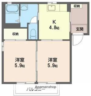 フォーレス野口【201号室】の間取り