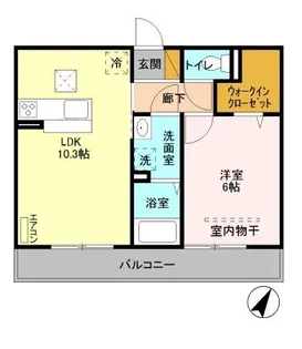 エスポワール Ⅰ【2階】の間取り