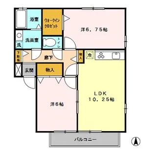 グランメール ABC【1階】の間取り
